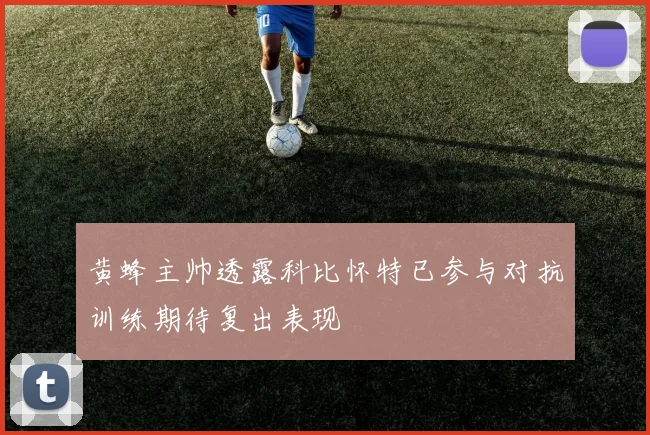 黄蜂主帅透露科比怀特已参与对抗训练期待复出表现
