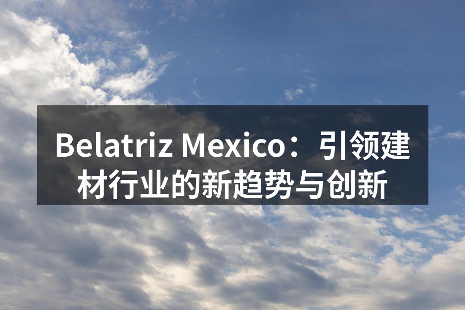 Belatriz Mexico：引领建材行业的新趋势与创新